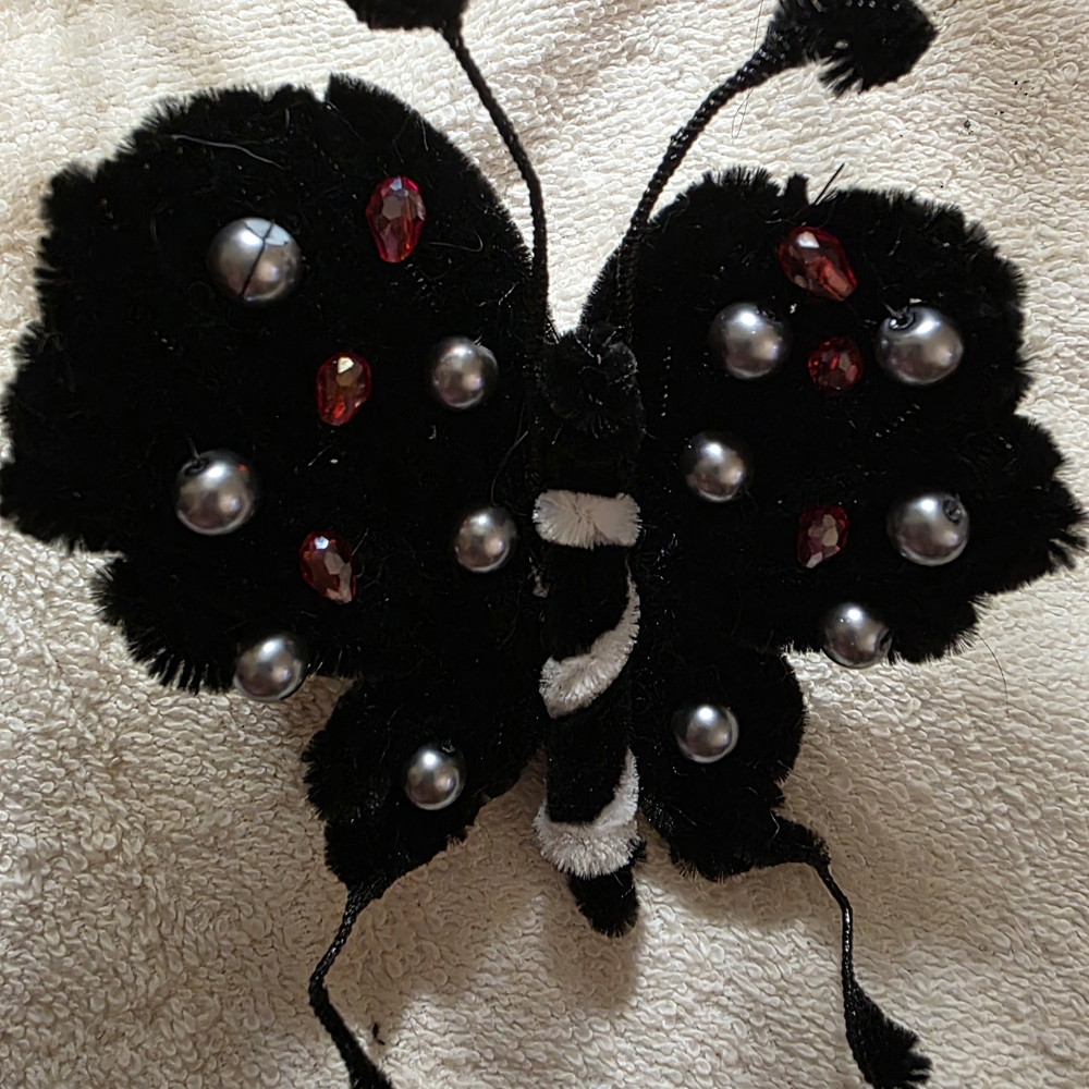 Elegant Black Butterfly Hair Clip